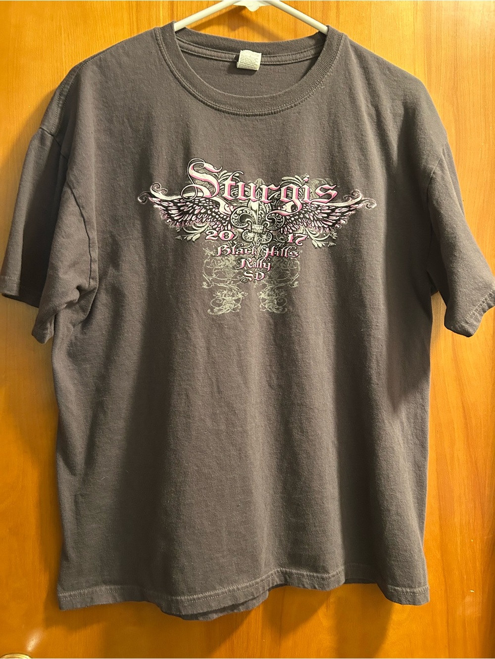 Grey Graphic Women's T-Shirt - Black with Pink Accents From The 2017 Rally
